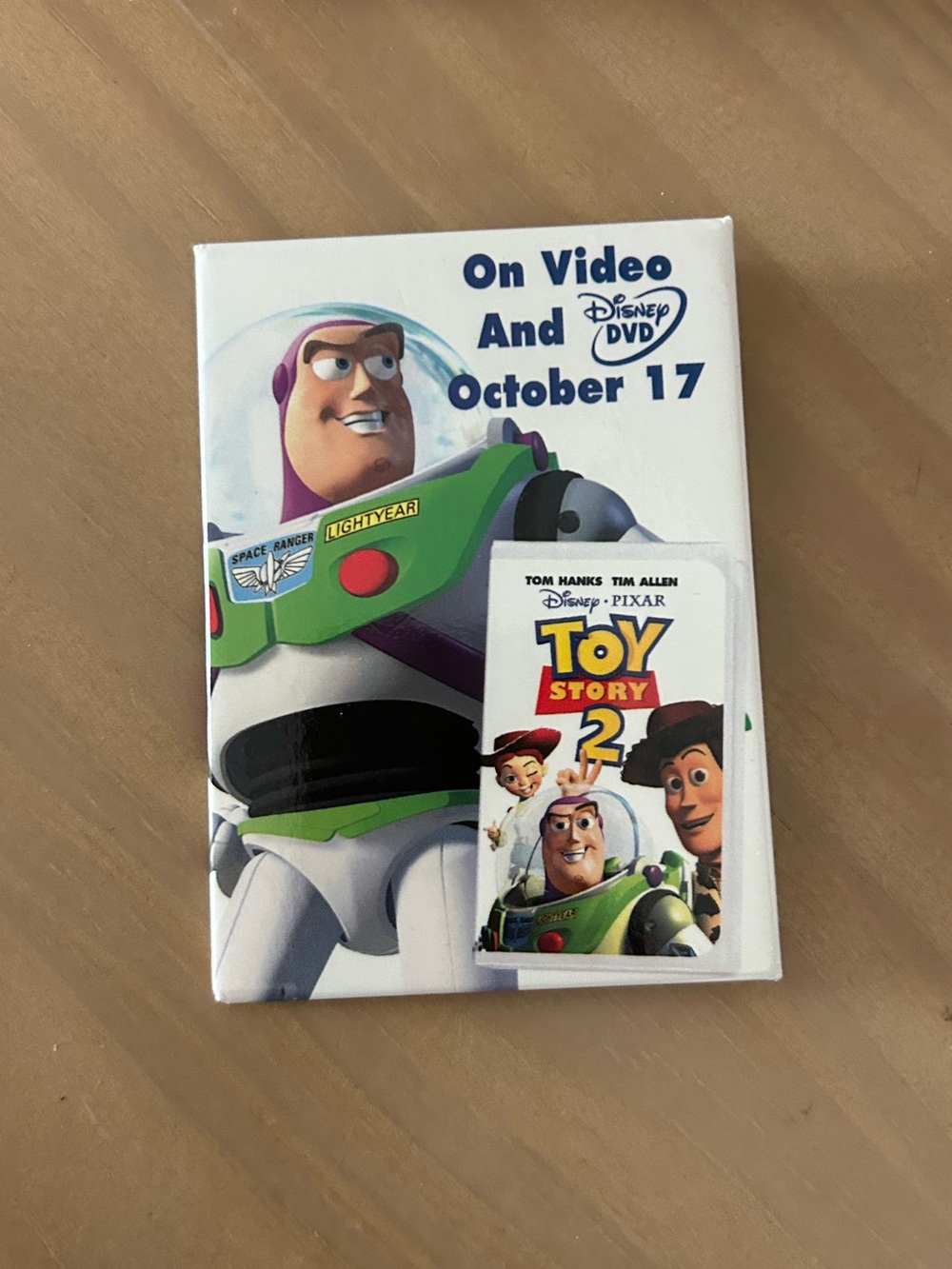 Vintage Disney Toy Story 2 Buzz Lightyear Promo Pin Video DVD 2000